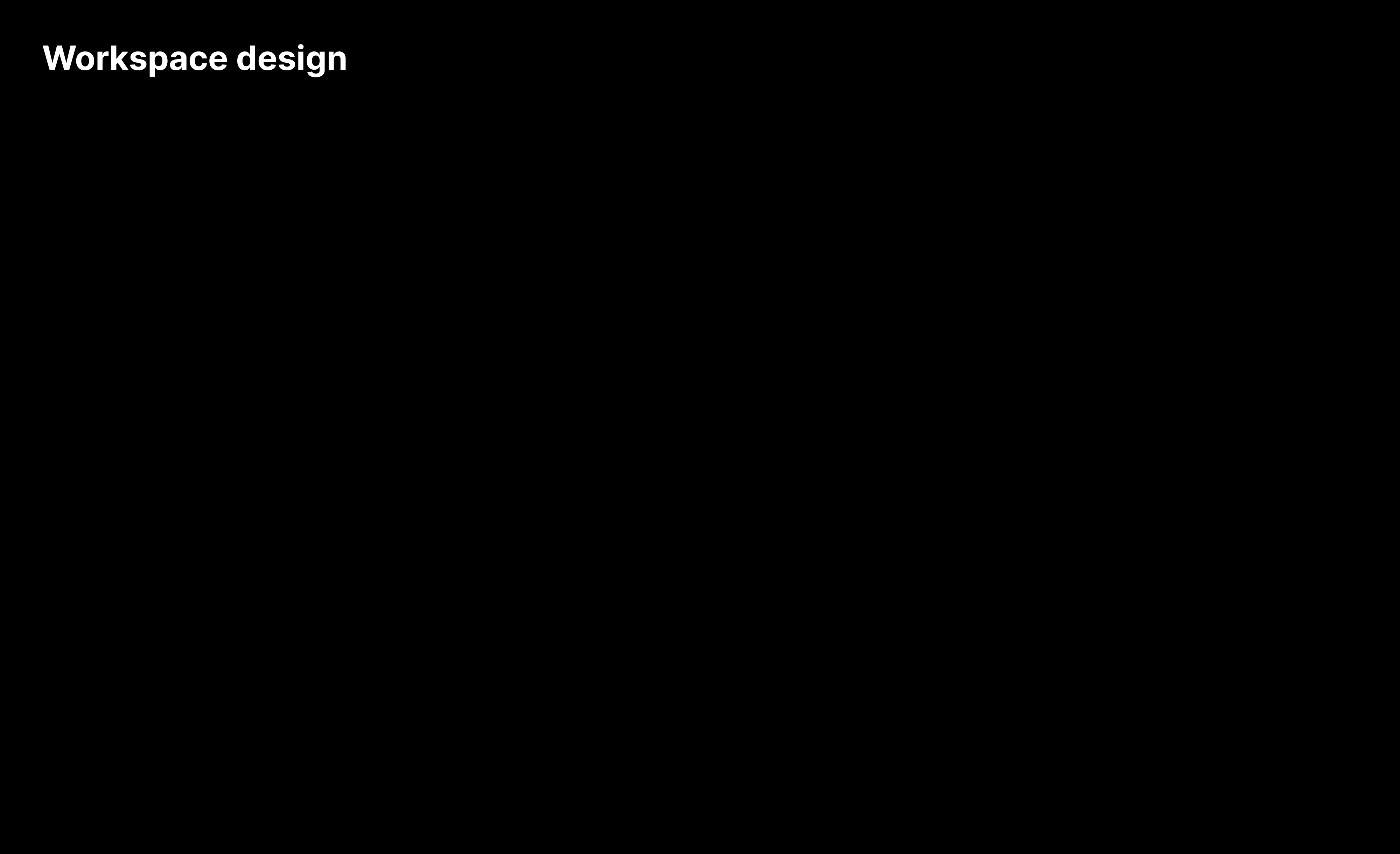 Workspace design section